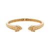 Thumbnail Image 0 of Italian Brilliance Diamond-Cut Panther Hinged Bangle Bracelet 14K Yellow Gold