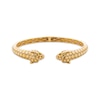 Thumbnail Image 1 of Italian Brilliance Diamond-Cut Panther Hinged Bangle Bracelet 14K Yellow Gold