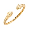 Thumbnail Image 1 of Italian Brilliance Diamond-Cut Panther Hinged Bangle Bracelet 14K Yellow Gold