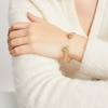 Thumbnail Image 3 of Italian Brilliance Diamond-Cut Panther Hinged Bangle Bracelet 14K Yellow Gold