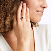 Thumbnail Image 3 of Cushion-Cut Lab-Created Ruby & White Lab-Created Sapphire Ring Sterling Silver