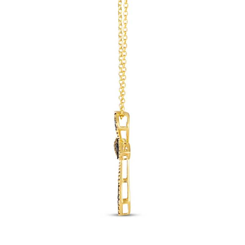 Main Image 2 of Le Vian Diamond Cross Necklace 5/8 ct tw 14K Honey Gold 19&quot;