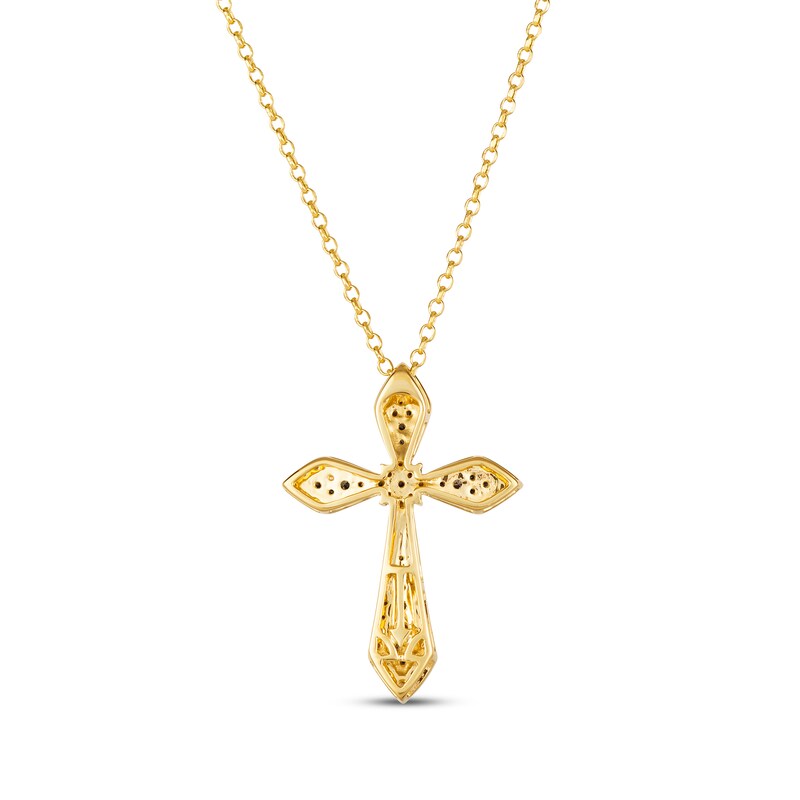Main Image 3 of Le Vian Diamond Cross Necklace 5/8 ct tw 14K Honey Gold 19&quot;