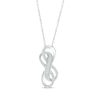 Thumbnail Image 1 of Diamond Double Infinity Necklace 1/5 ct tw Sterling Silver 18&quot;
