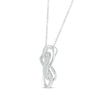 Thumbnail Image 1 of Diamond Double Infinity Necklace 1/5 ct tw Sterling Silver 18"