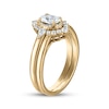 Thumbnail Image 2 of Now + Forever Oval-Cut Diamond Starburst Halo Bridal Set 3/4 ct tw 14K Yellow Gold