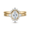 Thumbnail Image 3 of Now + Forever Oval-Cut Diamond Starburst Halo Bridal Set 3/4 ct tw 14K Yellow Gold