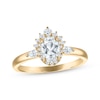 Thumbnail Image 4 of Now + Forever Oval-Cut Diamond Halo Engagement Ring 3/4 ct tw 14K Yellow Gold