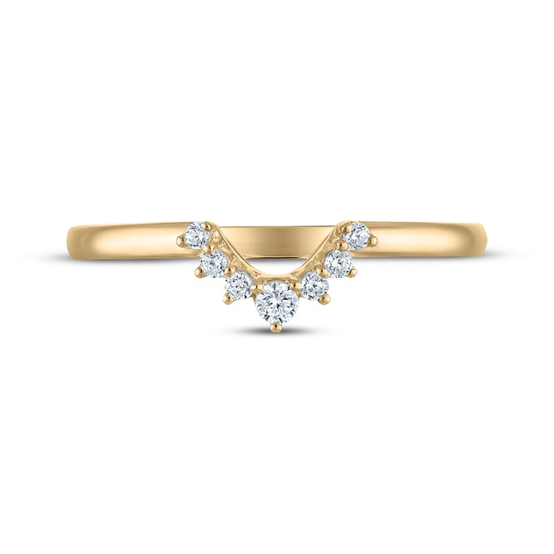 Main Image 3 of Now + Forever Diamond Contour Wedding Band 1/10 ct tw 14K Yellow Gold