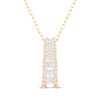 Thumbnail Image 1 of Diamond Ladder Necklace 1/4 ct tw 10K Yellow Gold 18"