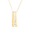 Thumbnail Image 2 of Diamond Ladder Necklace 1/4 ct tw 10K Yellow Gold 18"