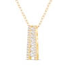 Thumbnail Image 3 of Diamond Ladder Necklace 1/4 ct tw 10K Yellow Gold 18"