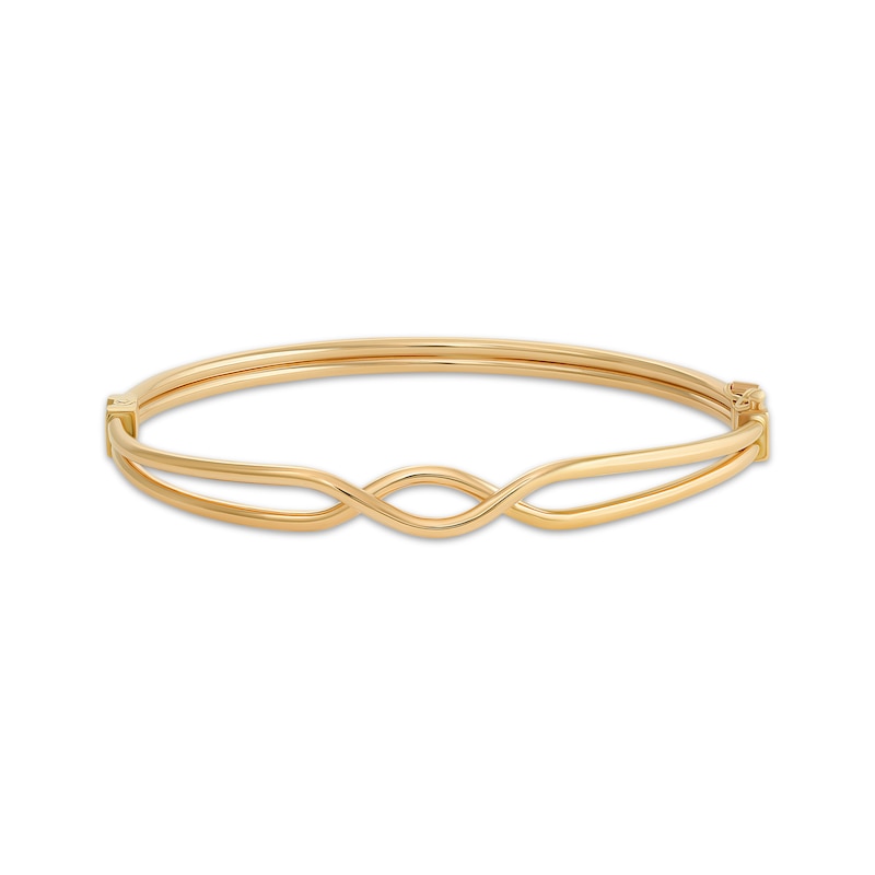 Reaura Crossover Bangle Bracelet Repurposed 14K Yellow Gold