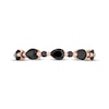 Thumbnail Image 3 of Neil Lane Pear-Shaped & Round-Cut Black Diamond Anniversary Ring 7/8 ct tw 14K Rose Gold