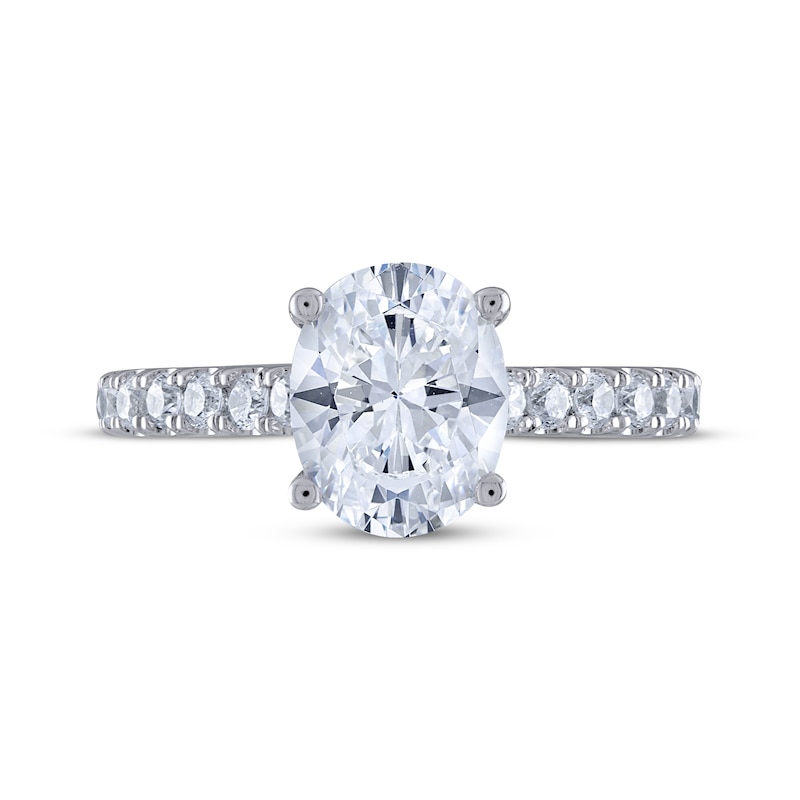 Main Image 3 of THE LEO Legacy Lab-Grown Diamond Oval-Cut Engagement Ring 2-1/2 ct tw 14K White Gold