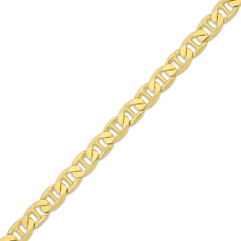 Solid Mariner Chain Necklace 10.1mm 10K Yellow Gold 24"