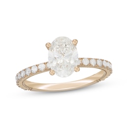 Neil Lane Artistry Oval-Cut Lab-Grown Diamond Engagement Ring 2 ct tw 14K Yellow Gold