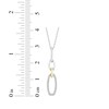 Thumbnail Image 3 of Linked Always Diamond Oval Chain Link Necklace 1/10 ct tw Sterling Silver & 10K Yellow Gold 18"