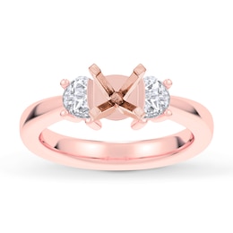 Now + Forever Lab-Grown Diamonds Engagement Ring Setting 3/8 ct tw 14K Rose Gold