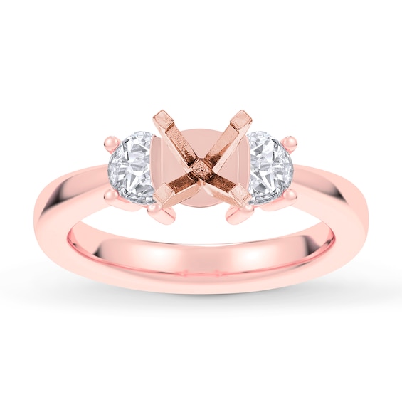 Now + Forever Lab-Grown Diamonds Engagement Ring Setting 3/8 ct tw 14K Rose Gold