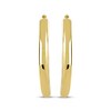 Thumbnail Image 2 of Puff Teardrop Hoop Earrings 14K Yellow Gold 30mm