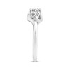 Thumbnail Image 2 of Memories Moments Magic Round-Cut Diamond Three-Stone Bypass Engagement Ring 3/4 ct tw 14K White Gold