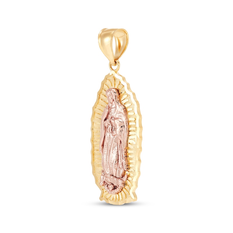 Main Image 2 of Diamond-Cut Our Lady of Guadalupe Charm 14K Two-Tone Gold