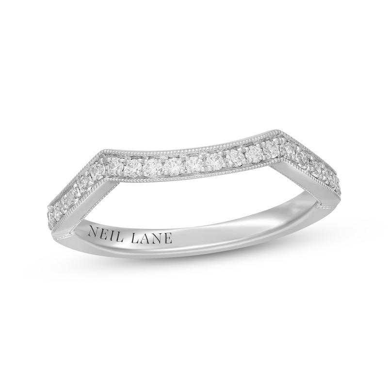 Main Image 1 of Neil Lane Diamond Contoured Wedding Band 1/4 ct tw 14K White Gold