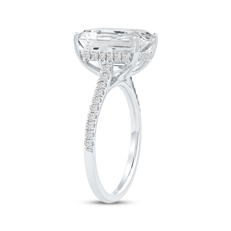 Main Image 2 of Now + Forever Lab-Grown Diamonds Emerald-Cut Engagement Ring 4-1/3 ct tw 14K White Gold