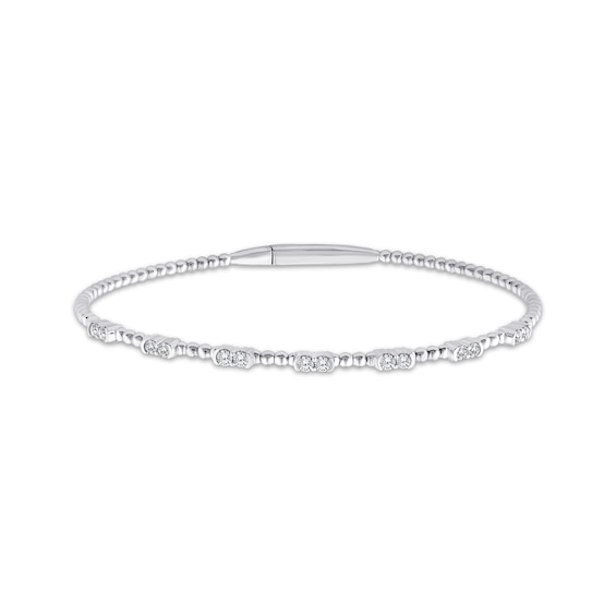 KAY Lab-Grown diamonds Flex Bangle Bracelet 1/2 ct tw 10K White Gold & Titanium