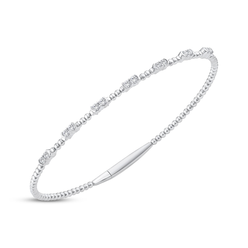 Main Image 2 of KAY Lab-Grown diamonds Flex Bangle Bracelet 1/2 ct tw 10K White Gold & Titanium