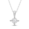 Thumbnail Image 1 of Radiant Reflections Princess-Cut Diamond Solitaire Necklace 1/8 ct tw Sterling Silver 18&quot; (J/I3)