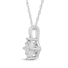 Thumbnail Image 2 of Radiant Reflections Princess-Cut Diamond Solitaire Necklace 1/8 ct tw Sterling Silver 18&quot; (J/I3)