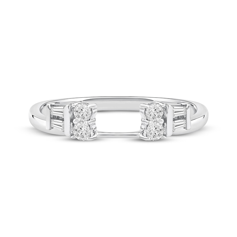 Main Image 3 of Now + Forever Baguette & Round-Cut Diamond Enhancer Ring 1/4 ct tw 14K White Gold