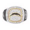 Thumbnail Image 1 of True Fans Los Angeles Chargers Championship Ring Sterling Silver & 10K Yellow Gold Ring