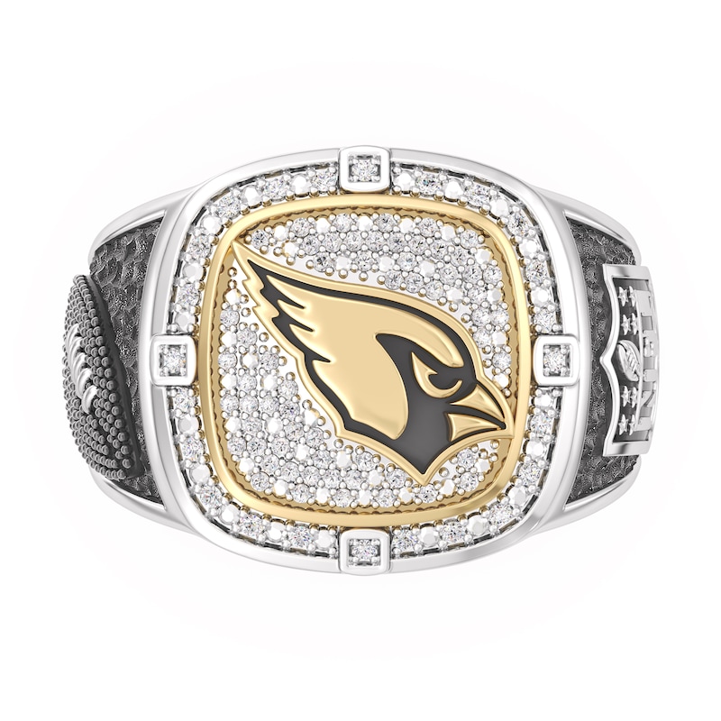 Main Image 1 of True Fans Arizona Cardinals Championship Ring Sterling Silver & 10K Yellow Gold Ring