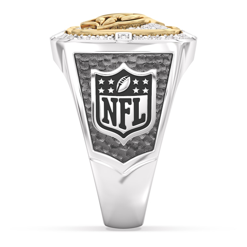 Main Image 3 of True Fans Arizona Cardinals Championship Ring Sterling Silver & 10K Yellow Gold Ring
