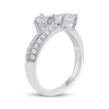 Thumbnail Image 2 of Pear-Shaped & Round-Cut Diamond Bypass Fashion Ring 1 ct tw 10K White Gold