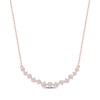 Thumbnail Image 1 of Diamond Graduated Smile Necklace 1/2 ct tw 10K Rose Gold 18"