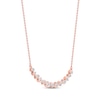 Thumbnail Image 2 of Diamond Graduated Smile Necklace 1/2 ct tw 10K Rose Gold 18"