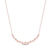 Thumbnail Image 3 of Diamond Graduated Smile Necklace 1/2 ct tw 10K Rose Gold 18"