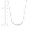 Thumbnail Image 7 of Diamond Graduated Smile Necklace 1/2 ct tw 10K Rose Gold 18"