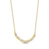 Thumbnail Image 2 of Diamond Graduated Smile Necklace 1/2 ct tw 10K Yellow Gold 18&quot;