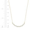 Thumbnail Image 7 of Diamond Graduated Smile Necklace 1/2 ct tw 10K Yellow Gold 18&quot;