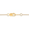 Thumbnail Image 4 of Multi-Diamond Teardrop Double Halo Necklace 1/2 ct tw 10K Yellow Gold