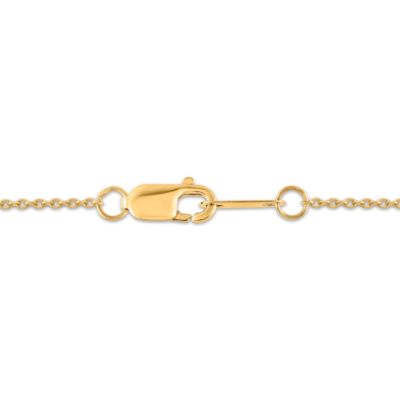Main Image 4 of Multi-Diamond Teardrop Double Halo Necklace 1/2 ct tw 10K Yellow Gold