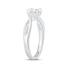 Thumbnail Image 2 of KAY Lab-Grown Diamonds Princess-Cut Halo Promise Ring 1/4 ct tw Sterling Silver