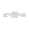 Thumbnail Image 3 of KAY Lab-Grown Diamonds Princess-Cut Halo Promise Ring 1/4 ct tw Sterling Silver