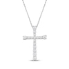Thumbnail Image 1 of KAY Lab-Grown Diamonds Graduated Cross Necklace 1 ct tw 10K White Gold