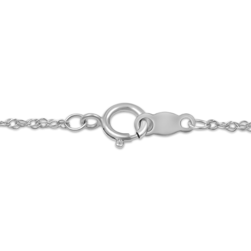Main Image 4 of KAY Lab-Grown Diamonds Graduated Cross Necklace 1 ct tw 10K White Gold